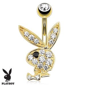 14G Playboy Bunny Belly Button Ring